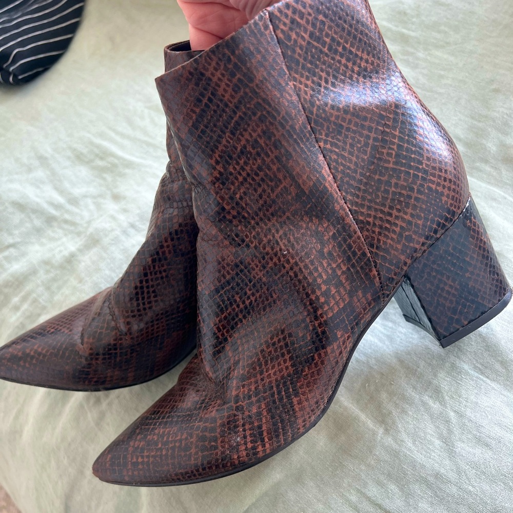 Marc Fisher Jarli Pointy Ankle Boot - Snakeskin - image 1